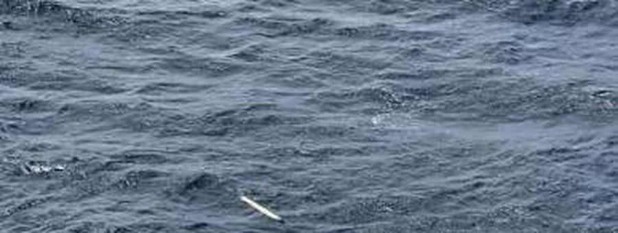 A capsized boat off East New Britain, Papua New Guinea