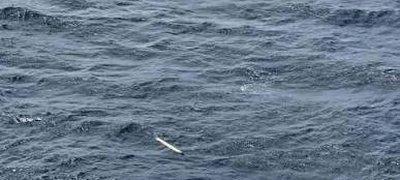 A capsized boat off East New Britain